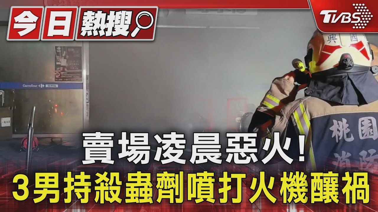 賣場凌晨惡火! 3男持殺蟲劑噴打火機釀禍