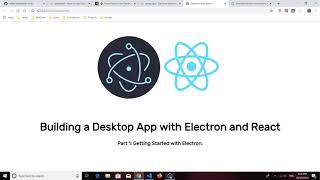 Desktop App with Electron and React: Part 1 - Getting Started with Electron