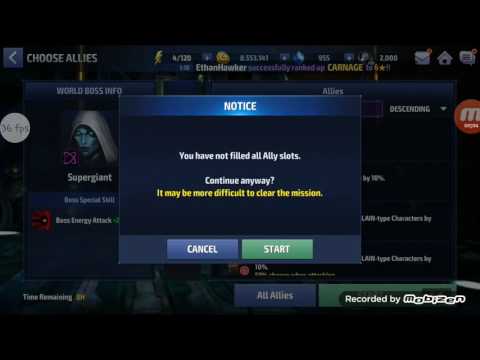 Marvel Future Fight Sharon Rogers Starlight Armor Vs Supergiant (Solo)