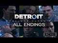 Detroit: Become Human ¦ 'Public Enemy' ALL ENDINGS (PC,PS4) 60fps |【XCV//】