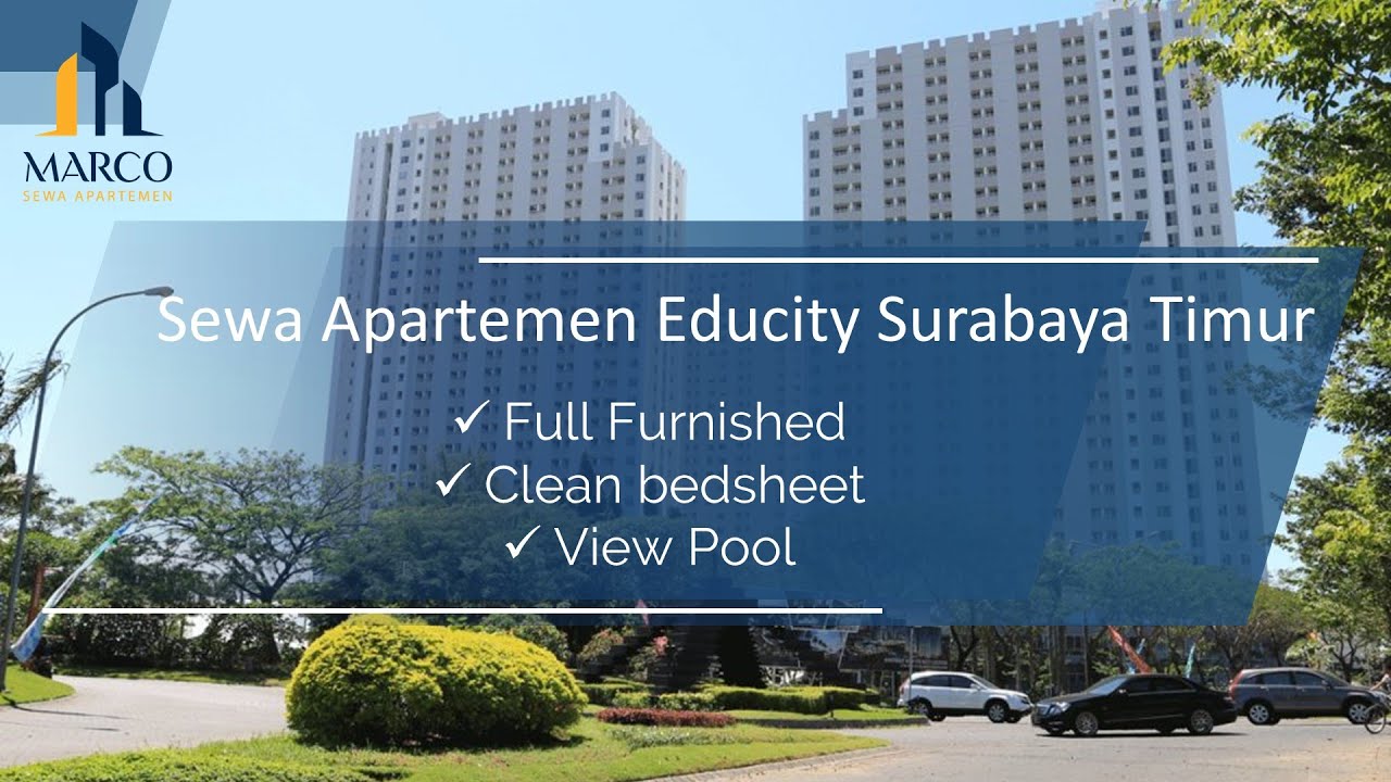 Apartment Educity 2 BR Furnished, low floor with wifi near ITS.