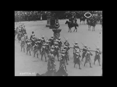 Coronation of queen Wilhelmina of Holland at Amsterdam
