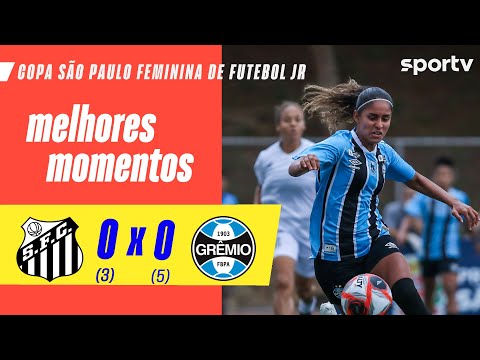 SANTOS 0 (3) X (5) 0 GRÊMIO | MELHORES MOMENTOS | COPINHA FEMININA 2025 | sportv