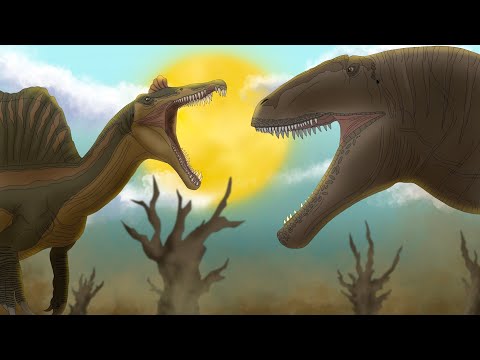 Spinosaurus VS Carcharodontosaurus || Prehistoric Battle Animation