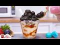 So Sweet Mini Boba Milk Tea With Tapioca Pearls Making Ideas ASMR Cooking Mini Food