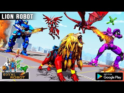 Royal Lion Robot Games- Dragon Robot Transform War by Game Inferno , Android Gameplay.