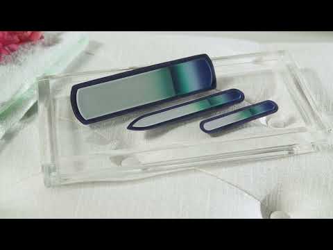 Regine Czech Glass 3piece Rose Gold Nail File Set