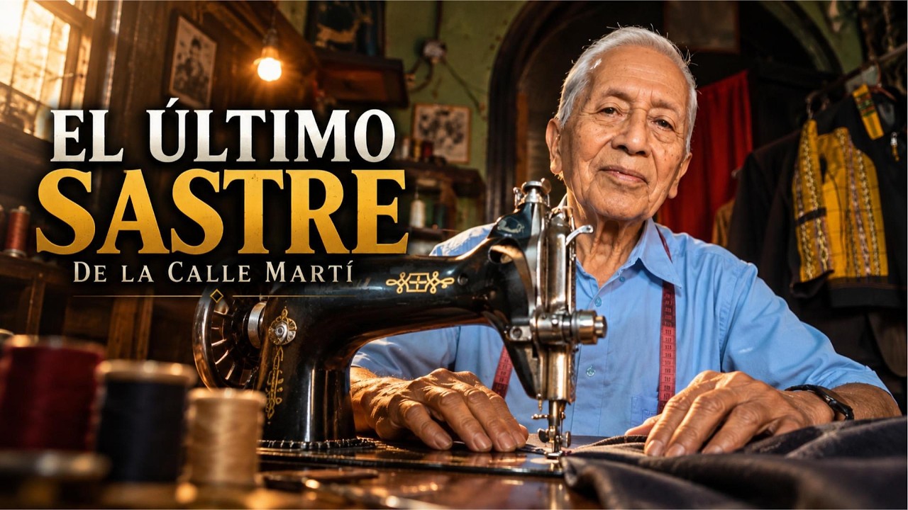 Don Julio Francisco González Orozco, sastre de 88 años en la Calle Martí, Guatemala