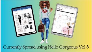 Digital Plan with me | Currently Page | Hello Gorgeous Vol 3 Planner | Goodnotes6