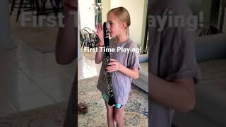 First time playing the clarinet. #shorts