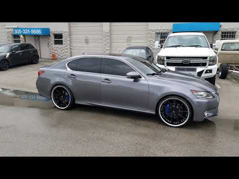 877-544-8473 22 Inch Azad AZ23 Black Chrome Lip Wheels Lexus GS350 Staggered Concave Rims Luxury