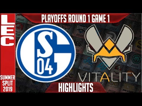 S04 vs VIT Highlights Game 1 | LEC Summer 2019 Playoffs Round 1 | Schalke 04 vs Vitality