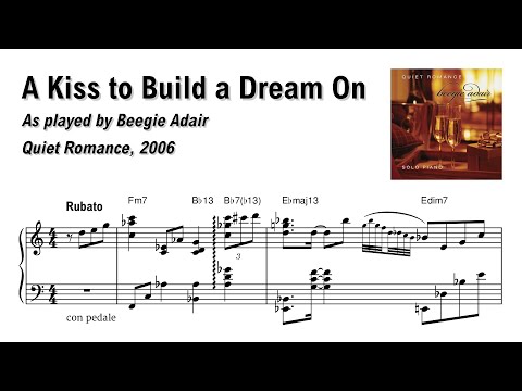 Beegie Adair - A Kiss to Build a Dream On (Quiet Romance) | transcription