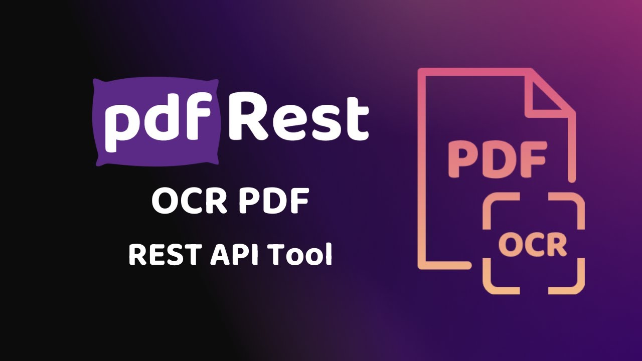 pdfRest OCR PDF - REST API Tool