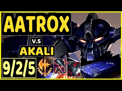 AATROX vs AKALI - 9/2/5 KDA TOP GAMEPLAY - KR Ranked GRANDMASTER