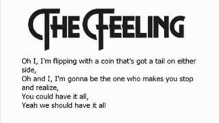 The Feeling 'Love It When You Call' with lyrics