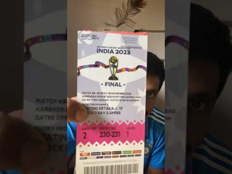 Final ticket : ICC Cricket World Cup 2023 unboxing #cricketworldcup2023