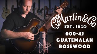 Video thumbnail for Martin Custom Shop 000-42 - Stunning Guatemalan Rosewood by PREMIER GUITARS