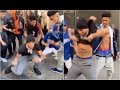 Blueface Scared Of NLE Choppa New Dance Starts Holding Him Up By Shirt