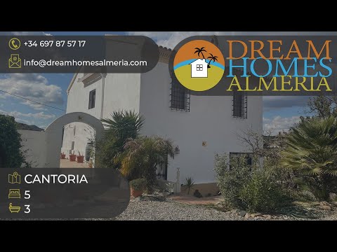 Beautiful 5 bed 2 bath pool 2500 plot in Cantoria, Almeria Spain