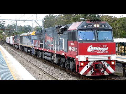 Australian Trains - Freight Services at Cowan (NSW) Station