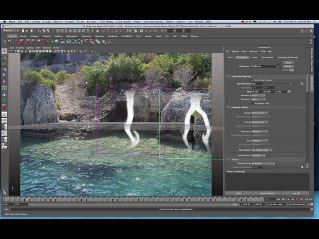 2D Fluid Container Simple Waterfall Maya Tutorial