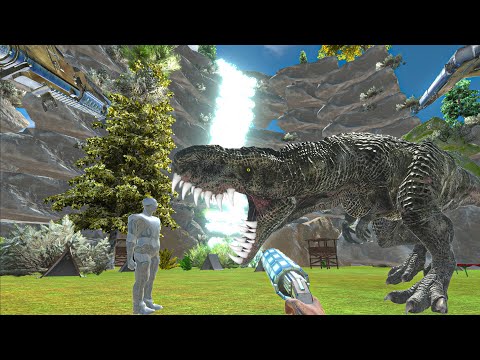 FPS ISOLATED IN ANCIENT VILLAGE UNDER THE WATERFALL-Animal Revolt Battle Simulator