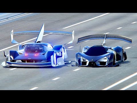 Ferrari F80 GTR vs Aston Martin Black Nightmare - Drag Race 20 KM