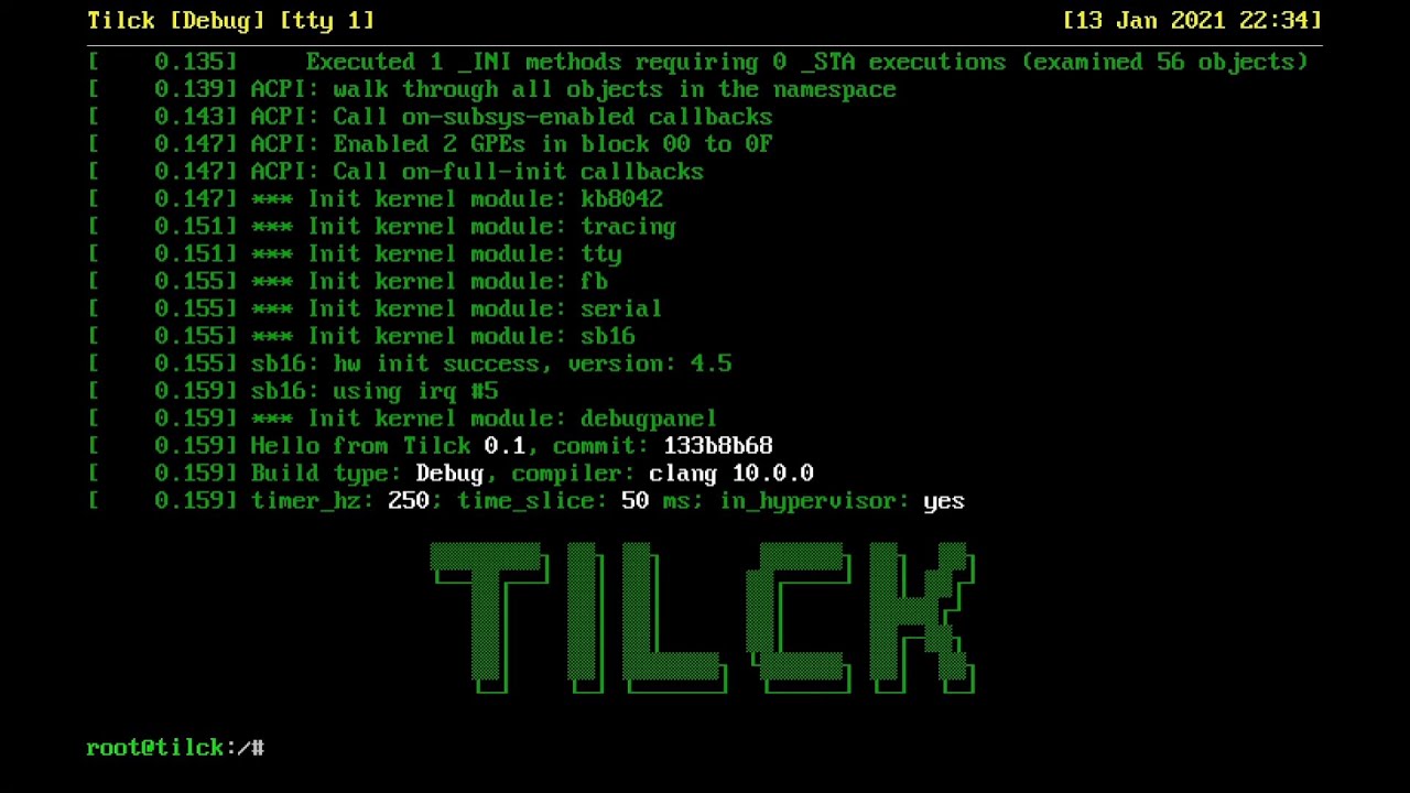 Tilck, a Tiny Linux-Compatible Kernel