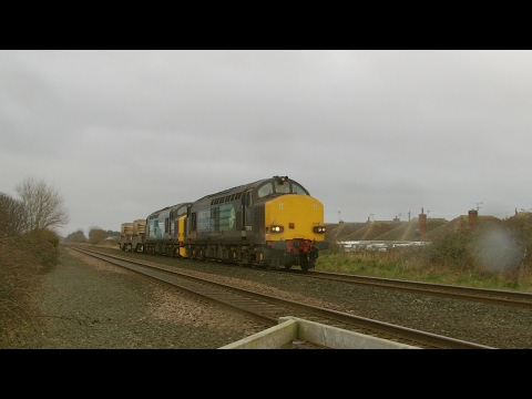 Prestatyn 20.2.2017 - DRS 37610 & 37716 on Valley flasks