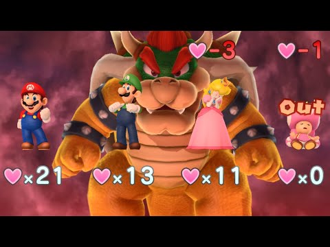 Mario Party 10 - Mario vs Luigi vs Peach vs Toadette vs Bowser - Chaos Castle