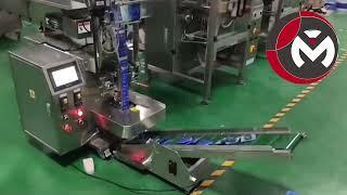 semi automatic hardware nails bolts nuts screw packing machine with bucket conveyor