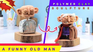 Clay Sclupture: a funny old man , the full figure sculpturing process by Clay Artisan Crafts