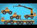 Kids TV Channel Transformer LIFTING TRUCK Construction Truck HOUSE TRANSPORT TRUCK RELOCATION VAN