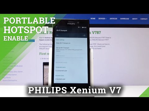 How to Enable Portable Hotspot in PHILIPS Xenium V787 - Create Mobile Hotspot