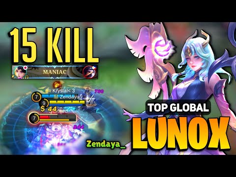 MANIAC! Lunox Insane Burst Damage [ Top Global Lunox Best Build ] By Zendaya_ - Mobile Legends
