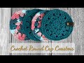 CROCHET: How to Crochet Round Cup Coasters Easy #crohet #knit #cupcoaters