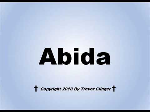 How To Pronounce Abida