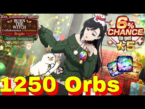 1250 Orbs on New Christmas Burn the Witch Noel & Ninny + 5 Star Tickets - Bleach Brave Souls 