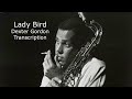 Lady Bird-Dexter Gordon's (Bb) Solo Transcription. Transcribed by Carles Margarit