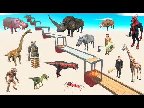 Lava Trap Downhill Race - Animal Revolt Battle Simulator