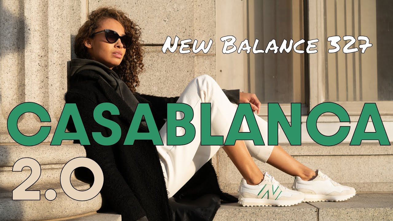 CASABLANCA x NEW BALANCE 327 2.0 ON FOOT Review, Styling Haul, Comparison Green vs Black Logo!