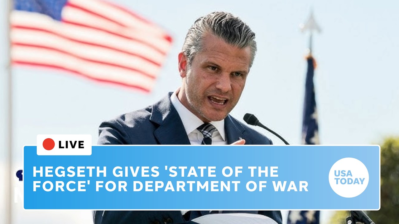 Live: Hegseth gives 'State of the Force' speech for Department of War