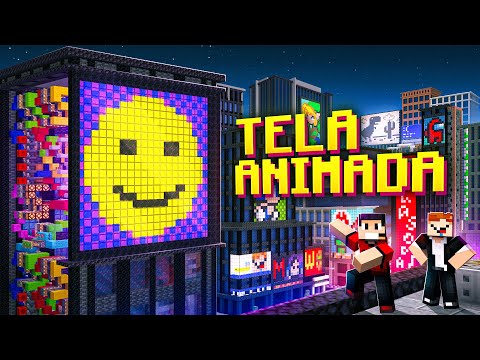 Tela Animada com LEDS no Minecraft