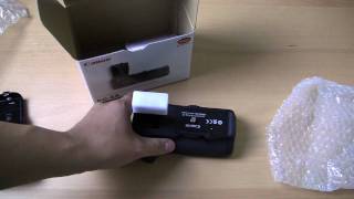 Video thumbnail for Canon BG E8 Battery Grip for Canon Rebel T2i Unboxing by TekBeatTV