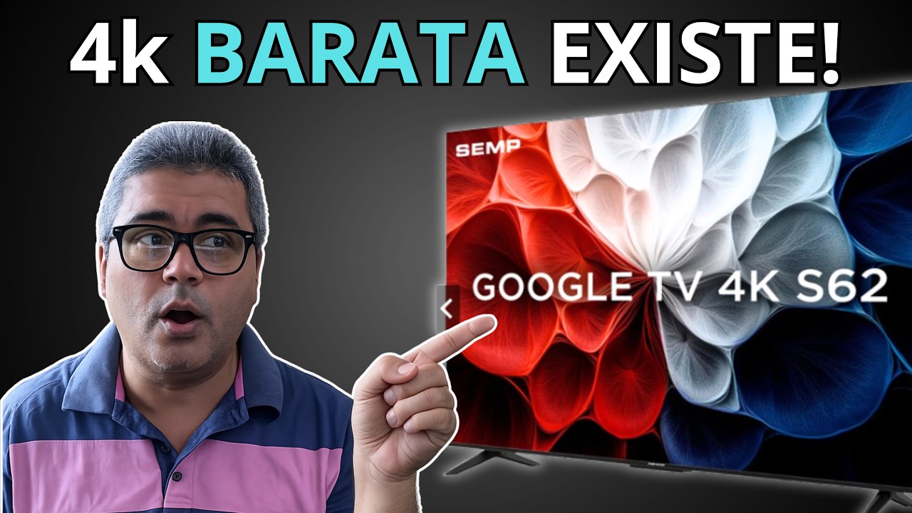 Miniatura da avaliação em vídeo de Smart TV Semp 50 polegadas 50S62 4K HDR10+ Google TV