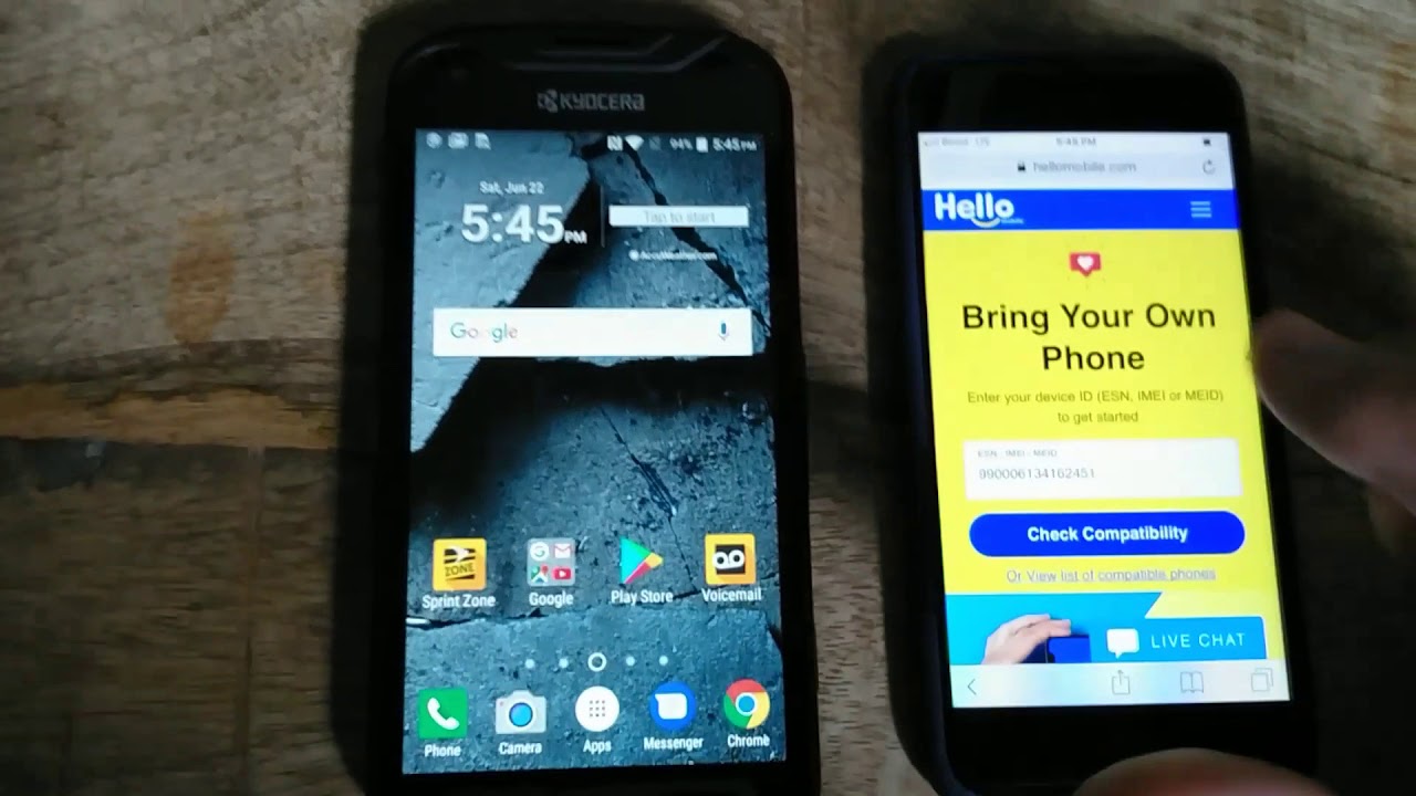 Can you use a sprint kyocera duraforce pro on hello mobile?