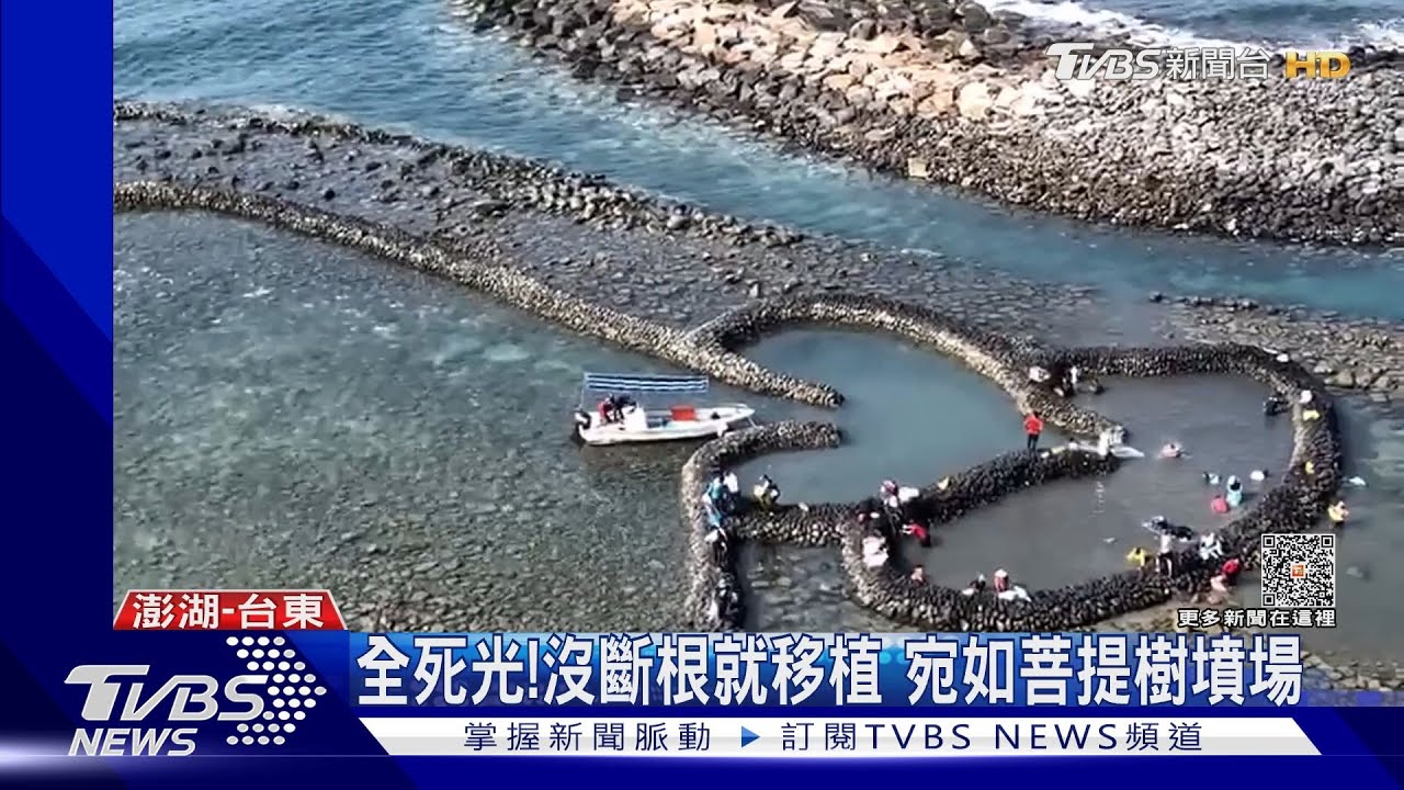 裂開了!雙心石滬遭大浪襲擊 滬腳缺洞