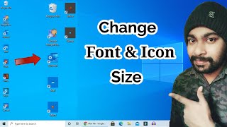 how to change icon size on windows 10 | change font icon size