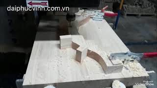 Máy phay mộng âm cnc chế bàn kẹp phôi phay biên dạng cong lớn